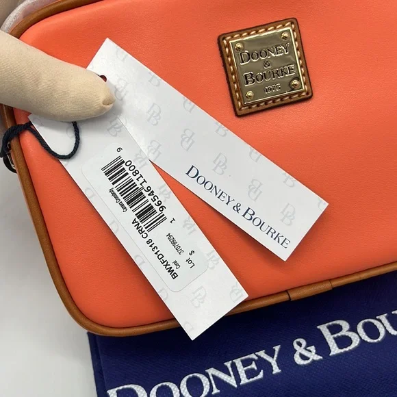 Dooney & Bourke Wexford Leather Camera Crossbody Coral - Picture 9 of 14